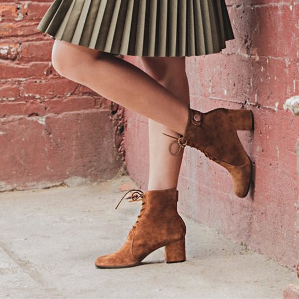 GIANVITO ROSSI Suede Finlay Lace Up Boots 36.5